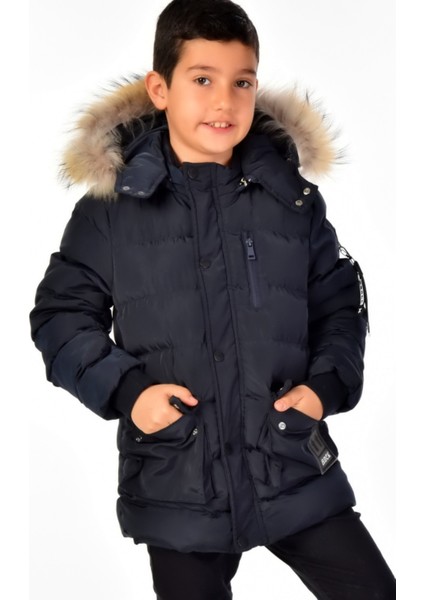 Erkek Çocuk Natürel Kürklü Mont 51254