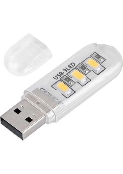 Roba Mini USB LED Lamba 5730 Smd 3 LED Anahtarlık Portatif Taşınabilir Gece Lambası