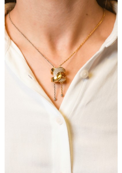 Taşlı Tasarım Kolye 22 Ayar A066204