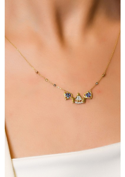 Taşlı Çıtır Kolye 14 Ayar A038622