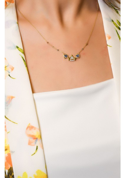 Taşlı Çıtır Kolye 14 Ayar A038622 fiyatları