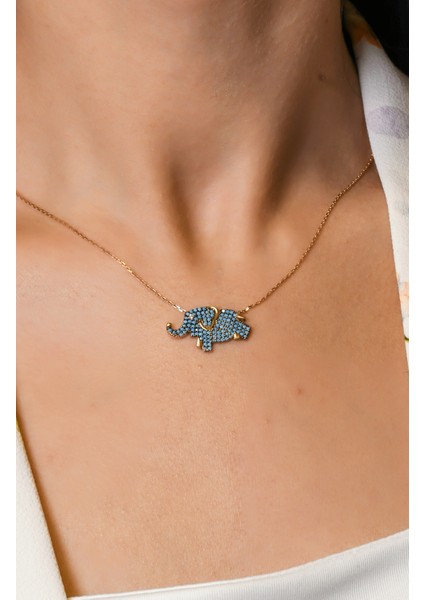 Fil Detaylı Çıtır Kolye 14 Ayar A022717