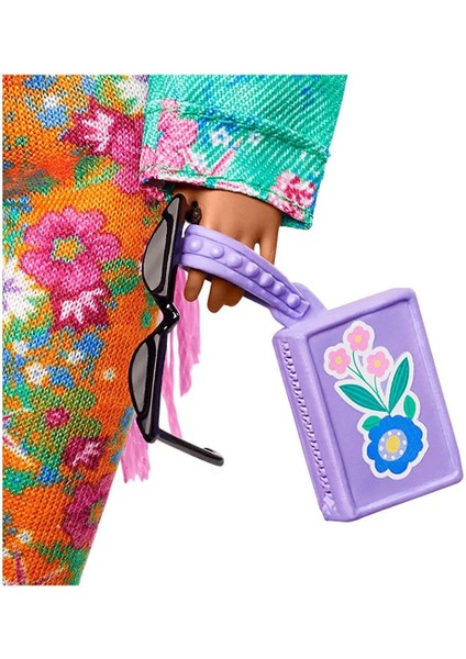 GXF09 Barbie Extra - Pembe Örgü Saçlı Bebek, +3 Yaş