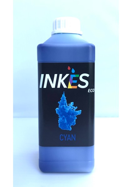 Eco Pro/s Eco Solvent Inkjet Cyan Baskı Mürekkebi 1lt