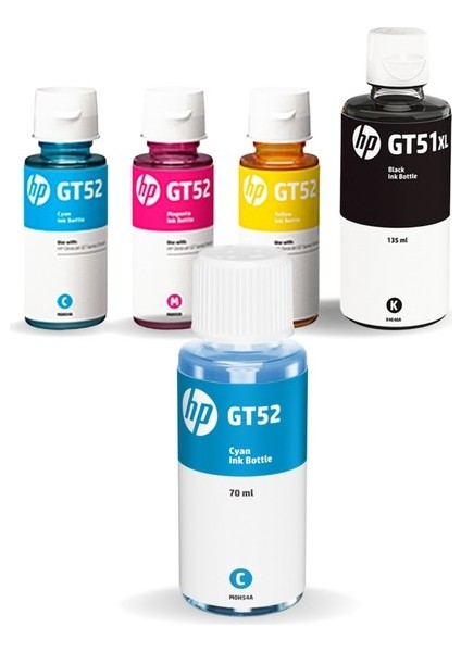 GT51XL Ink Tank 310 Orjinal 4 Renk Mürekkep Seti + 1 Mavi Hediyeli AIU7A119