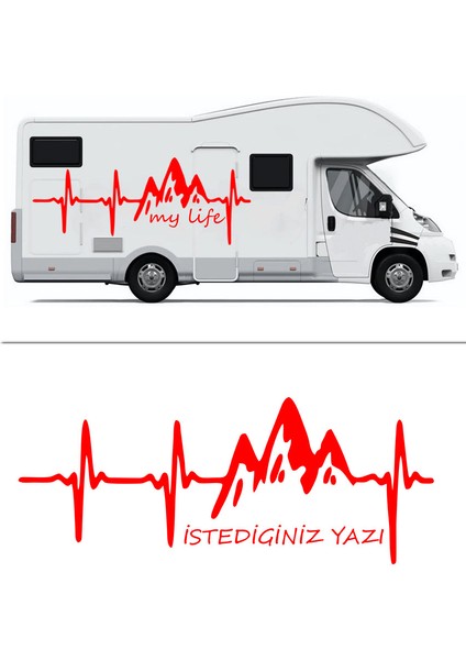 Nabız Atışı Dağ Oto Sticker, Oto ÇIKARTMA-S1867