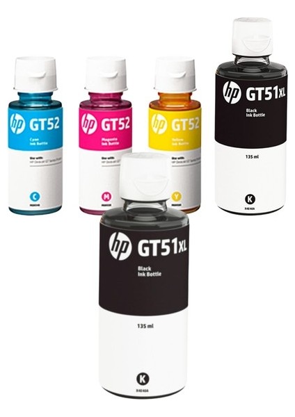 GT51XL Z6Z99A Orjinal 4 Renk Mürekkep Seti + 1 Siyah Hediyeli AIU7A56