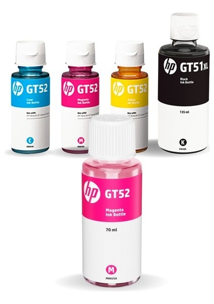 GT51XL 2ND31A Orjinal 4 Renk Mürekkep Seti + 1 Kırmızı Hediyeli AIU7A97