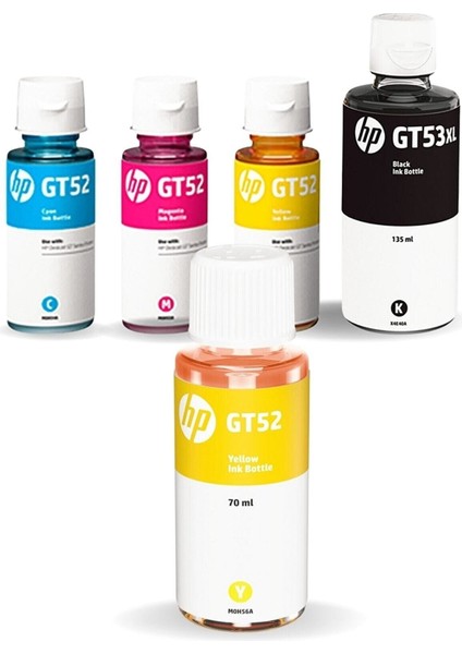 GT53XL 4SR29A Orjinal 4 Renk Mürekkep Seti + 1 Sarı Hediye AIU7A245