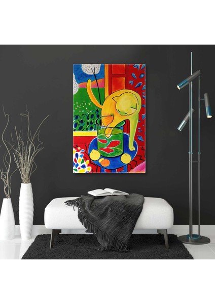 Henry Matisse The Cat With Red Fish Kedi Balıklar Akvaryum Kanvas Tablo