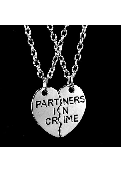 1pair Şık Kalp Suç Ortakları Best Friends Bff Zincir Kolye (Yurt Dışından)