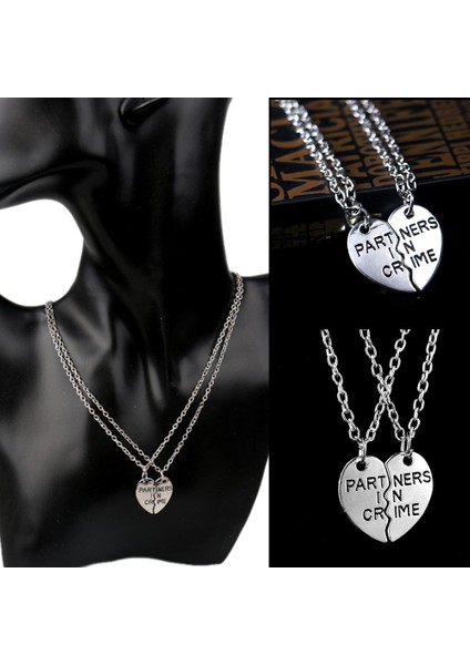 1pair Şık Kalp Suç Ortakları Best Friends Bff Zincir Kolye (Yurt Dışından)