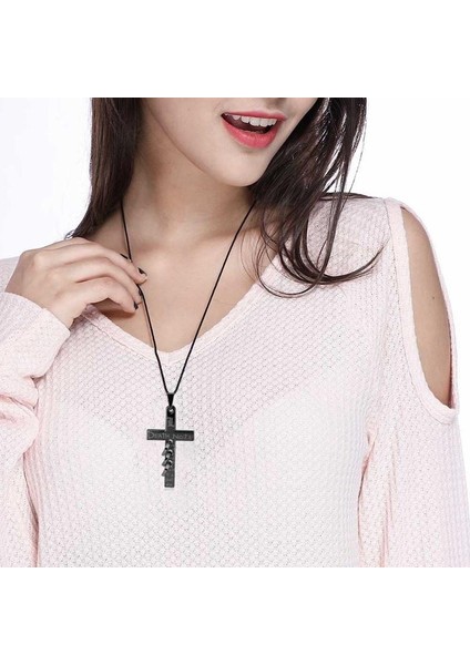 Anime Death Note Siyah Metal Çapraz Logo Cosplay Takı Kolye (Yurt Dışından)