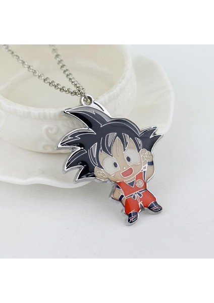Anime Dragon Ball Z Son Goku Şekil Moda Süper Saiyan Metal Kolye (Yurt Dışından)