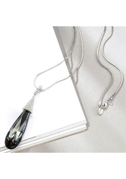 Büyük Kazak Zinciri Uzun Güzel Takılar ve Su Damlası Li Moda Kolye (Yurt Dışından) fiyatları