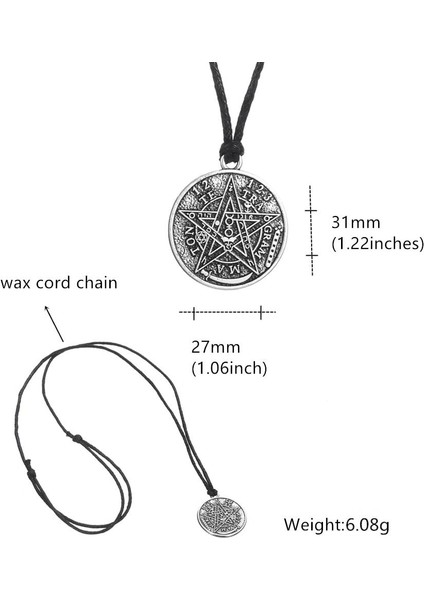 Antik Tetragrammaton Pentagramı Pentagram Wiccan Tılsım Pagen Muska Takı Kolye (Yurt Dışından) fiyatları