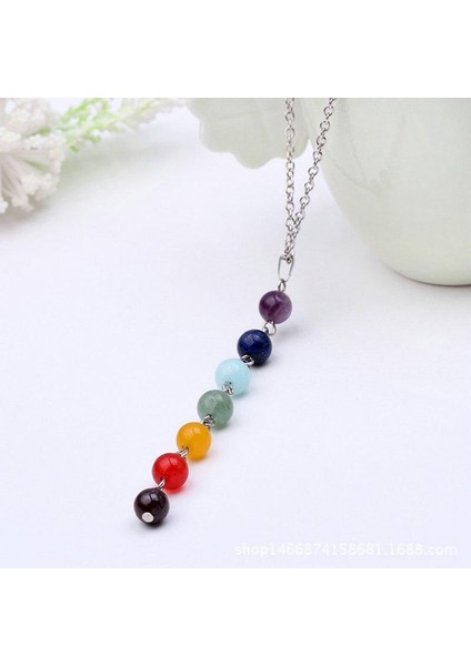 Çakra 7 Doğal Taşlar Charm Kadın 's Moda Için Genç Kız Takısı Gerdanlık Boh Kolye (Yurt Dışından) fiyatları