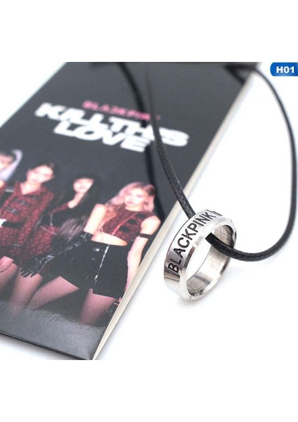 Yeni K-Pop Siyah Pembe Albümü Erkekler ve Kadınlar Erkek ve Kız Takı Zinciri Kolye (Yurt Dışından) fiyatları