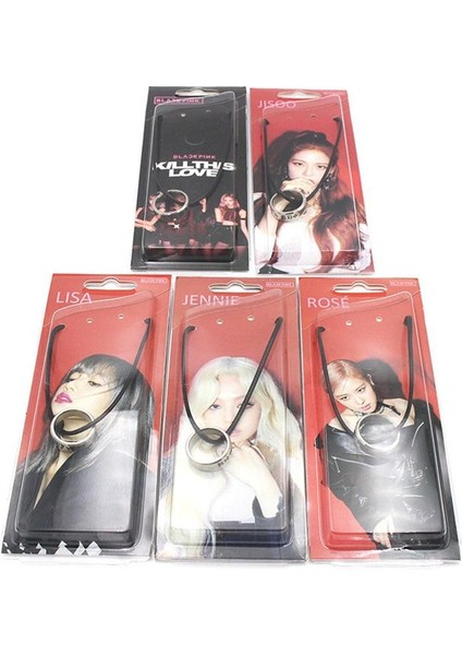 Yeni K-Pop Siyah Pembe Albümü Erkekler ve Kadınlar Erkek ve Kız Takı Zinciri Kolye (Yurt Dışından) fırsatları