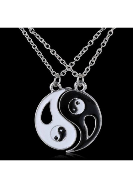 Yeni Mistik Yin Yang Paslanmaz Çelik Çift Kolye (Yurt Dışından) modelleri