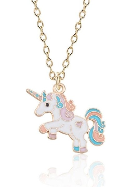 Moda Karikatür Unicorn Pegasus Modeli Damla Trendy Kolye (Yurt Dışından)
