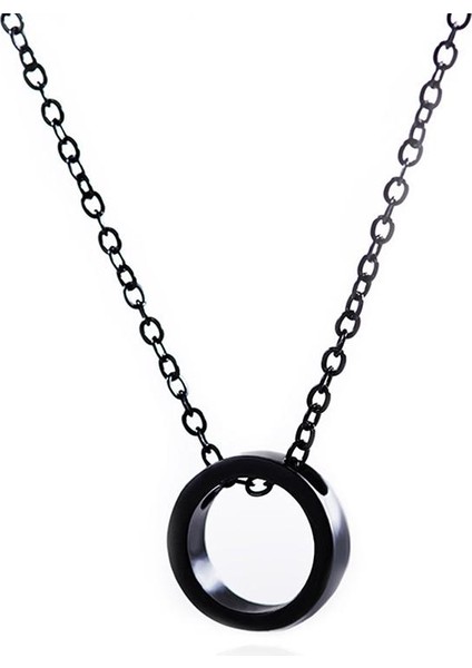 Basit Metal Halka Geometrik Moda Charm Kolye (Yurt Dışından)