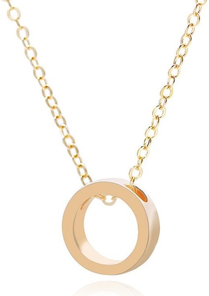 Basit Metal Halka Geometrik Moda Charm Kolye (Yurt Dışından)