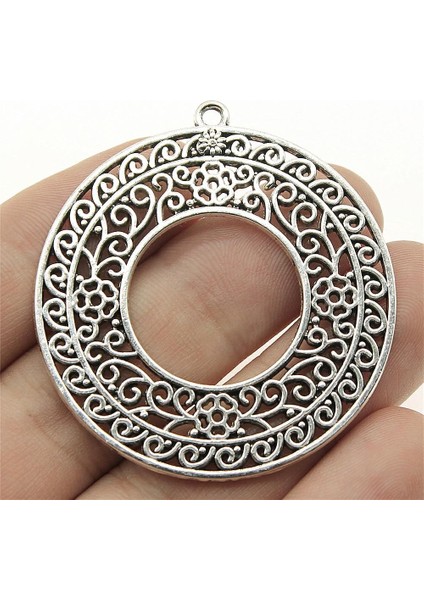 2 Parça Diy Erkek Kadın Moda Takı Içi Boş Oyma Daire 48X42MM B13477 Kolye (Yurt Dışından) fiyatları