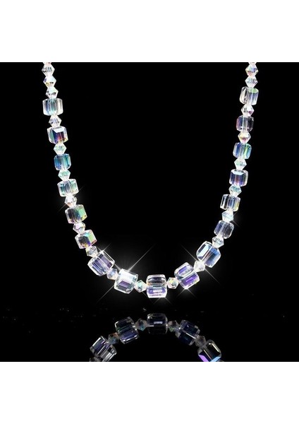 Ayarlanabilir Romantik Muhteşem Renkli Işık Alıcı Kristal Biraz Romantizm Kolye (Yurt Dışından)