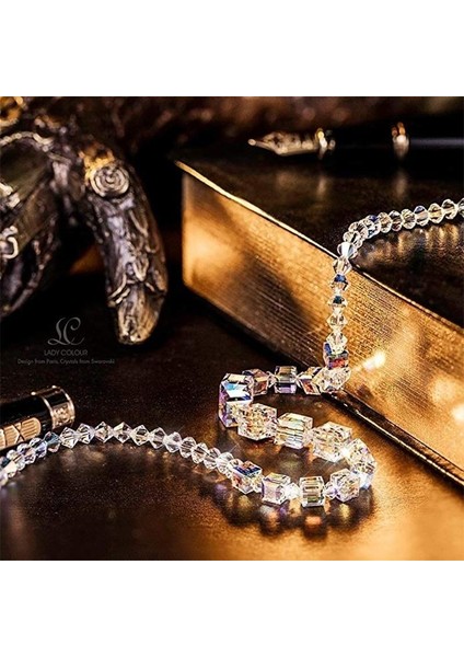 Ayarlanabilir Romantik Muhteşem Renkli Işık Alıcı Kristal Biraz Romantizm Kolye (Yurt Dışından)