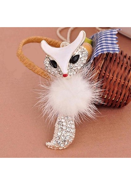 Moda Sevimli Tilki Desen Taklidi Kakma Kürk Uzun Kazak Zinciri Kolye (Yurt Dışından) fırsatları