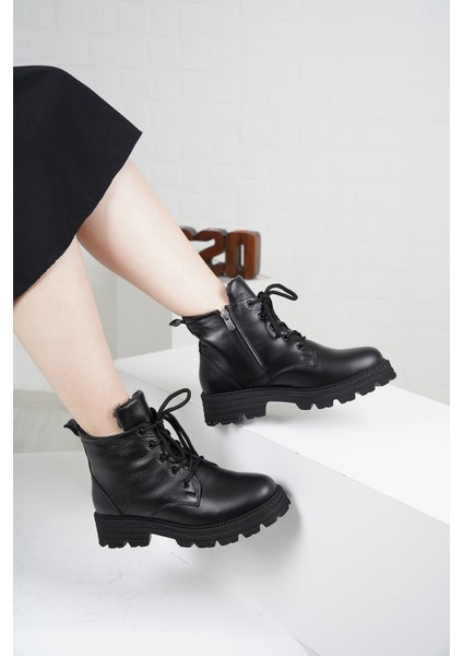 Hakiki Deri Siyah Kadın Kısa Bot 222134205 fiyatları