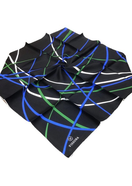 Kadın Twill Ipek Eşarp Saks - Zümrüt Yeşili DGN50487 modelleri