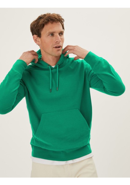 Marks & Spencer Saf Pamuklu Regular Fit Sweatshirt