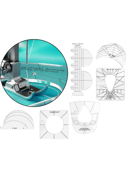 Dikiş Makineleri #rl-06 Için 6 Kişilik Kapitone Cetveli ve Şablonu (Yurt Dışından) fiyatları