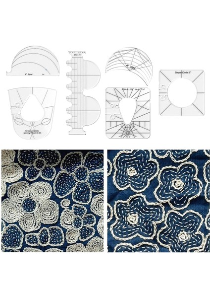 Dikiş Makineleri #rl-06 Için 6 Kişilik Kapitone Cetveli ve Şablonu (Yurt Dışından) modelleri