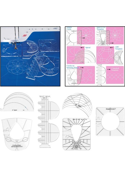 Dikiş Makineleri #rl-06 Için 6 Kişilik Kapitone Cetveli ve Şablonu (Yurt Dışından) fırsatları