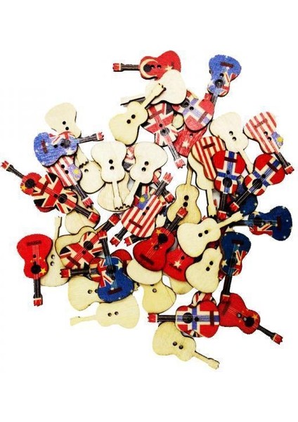 Ahşap Düğmesini Boyama 2 Adet (Yurt Dışından)