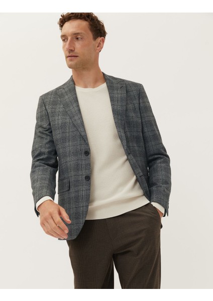 Marks & Spencer Ekose Desenli Blazer Ceket