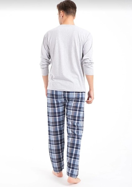 Erkek Baskılı Pijama Takımı Uzun Kollu Erkek Pijama Takımı Uzun Kollu Pijama Takımı Erkek Pijaması TBUKPJM001
