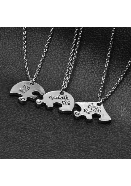 Kore Orta Alaşım Tarzı Kişiselleştirilmiş Kadın Modern Büyük Kullanılabilir Yaratıcı Kardeş Küçük Bulmaca Kolye (Yurt Dışından) fırsatları