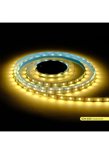 Şerit LED 60 Led'li 3000K Günışığı 7W 5 Metre AS01-00800