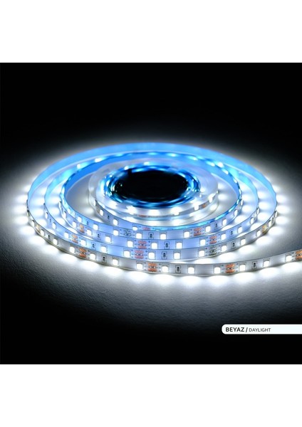 Şerit LED 60 Led'li 6500K Beyaz Işık 7W 5 Metre AS01-00803