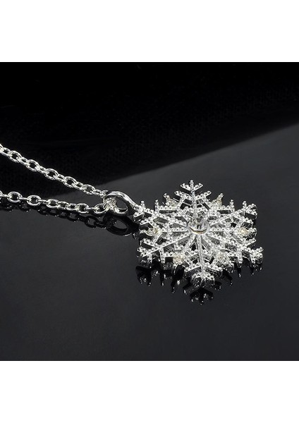 Charms Kadın Kar Tanesi Çiçek ve Kadın Için Kolye (Yurt Dışından)