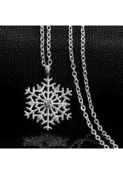 Charms Kadın Kar Tanesi Çiçek ve Kadın Için Kolye (Yurt Dışından)