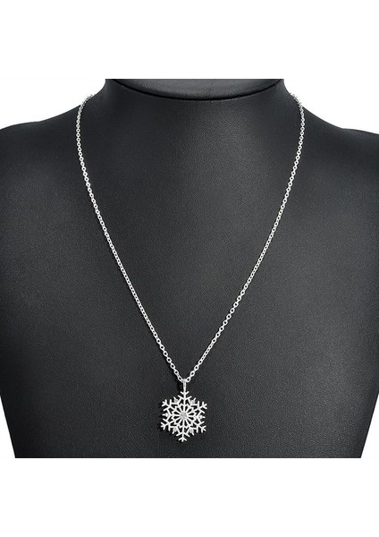 Charms Kadın Kar Tanesi Çiçek ve Kadın Için Kolye (Yurt Dışından)