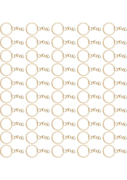 Zincir 20 mm. 50 Adet Alüminyum Bölünmüş Anahtarlık (Yurt Dışından)