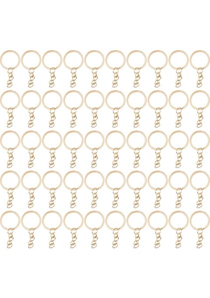 Zincir 20 mm. 50 Adet Alüminyum Bölünmüş Anahtarlık (Yurt Dışından) fiyatları