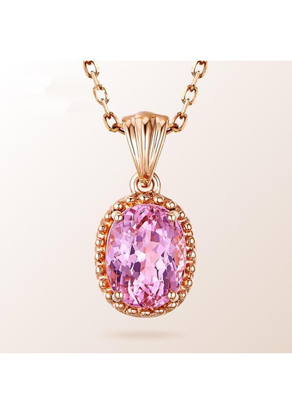 Doğal Kiraz Tozu Turmalin Kadın Lüks Ziyafet Göz Kamaştırıcı Kolye (Yurt Dışından)