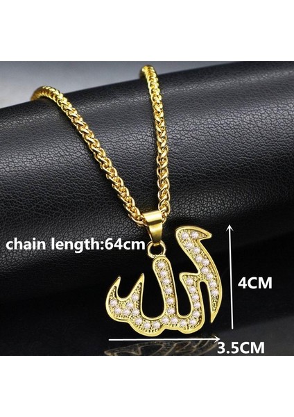 Unisex Dini Totem Link Zinciri Bükülmüş ile Allah Kolye (Yurt Dışından) fiyatları